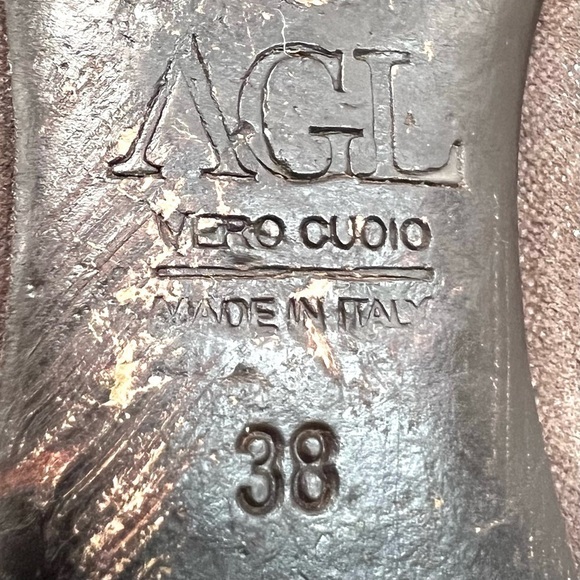 AGL Attilio Giusti Leombruni Brown Leather Cap Toe Flats Women’s 38 - Picture 12 of 13